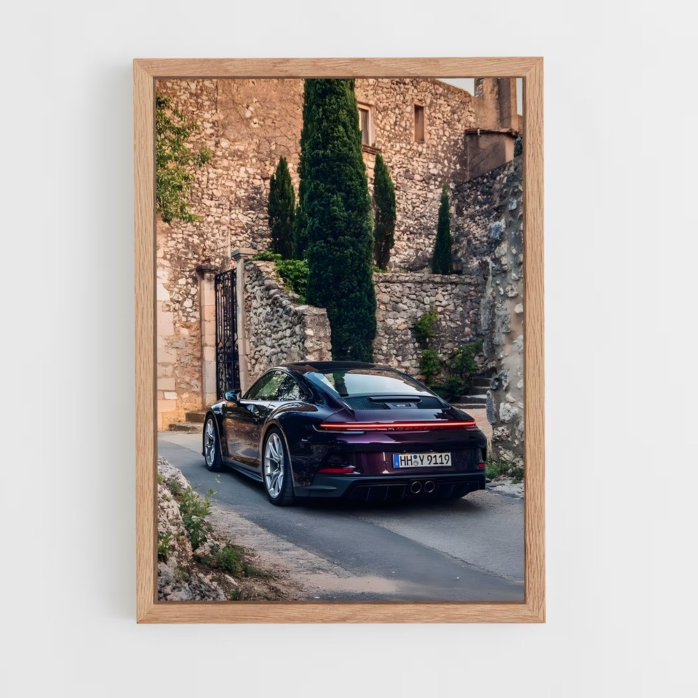 Poster Noir de Vitesse – affiche Porsche (vue 4)